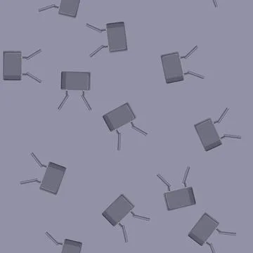 Seamless pattern wifi 5g modem cartoon vector 库存插图