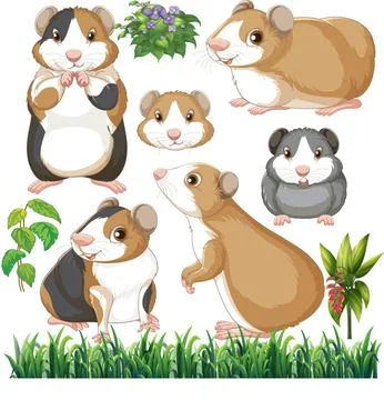 Seamless pattern with wild animals Stock Illustration