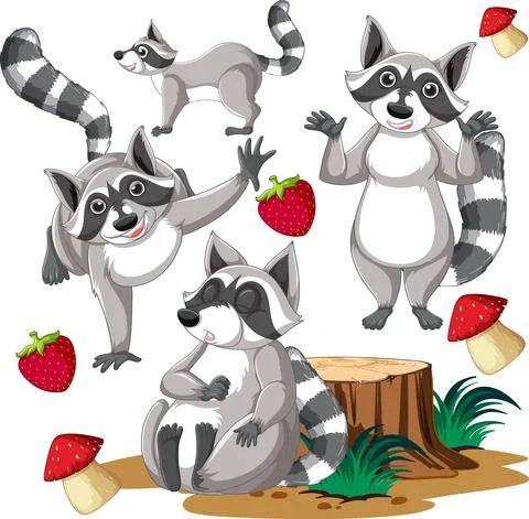 Seamless pattern with wild animals 스톡 일러스트