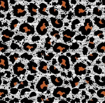Seamless pattern wild Leopard Skin design abstract point Stock Illustration