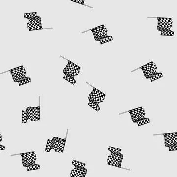 Seamless pattern win finish flag cartoon vector 库存插图