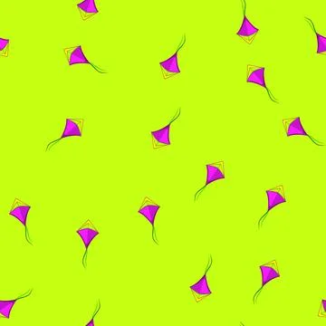 Seamless pattern wind kite sky cartoon vector 스톡 일러스트
