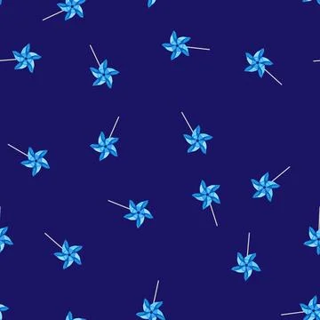 Seamless pattern wind pinwheel toy cartoon vector Illustrazione stock