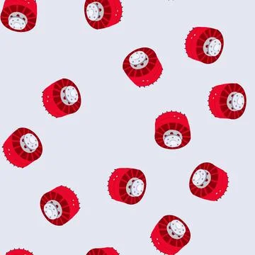 Seamless pattern windings electric motor cartoon vector Stock Illustration