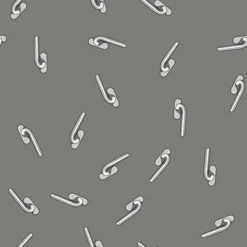 Seamless pattern Window handle lever for opening and closing mechanism Illustrazione stock