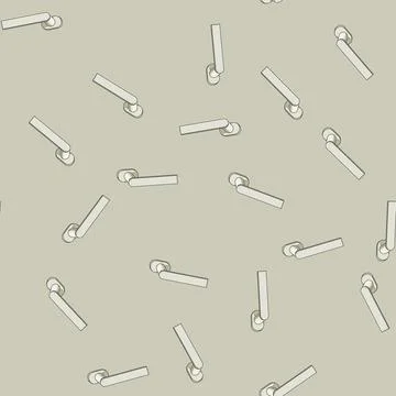 Seamless pattern Window handle lever for opening and closing frame Illustration