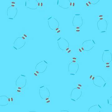 Seamless pattern wine glass bottle cartoon vector Stock Illustration
