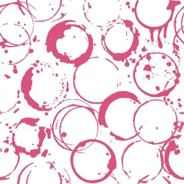 Seamless pattern with wine stains. Stock Illustration