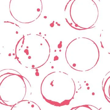 Seamless pattern with wine stains. Stock Illustration