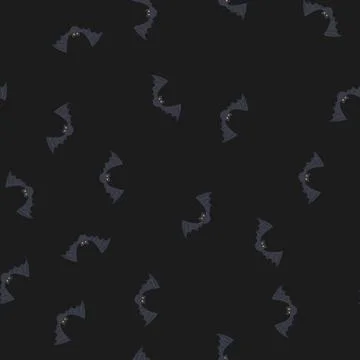 Seamless pattern wings bat halloween cartoon vector Stock Illustration