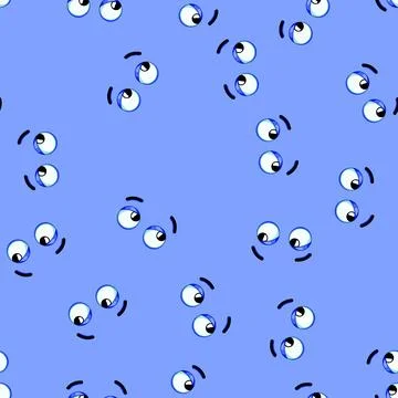 Seamless pattern wink eye emotions cartoon vector Ilustración de archivo