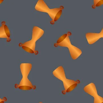 Seamless pattern with winner trophy gold cup. Stock Illustration