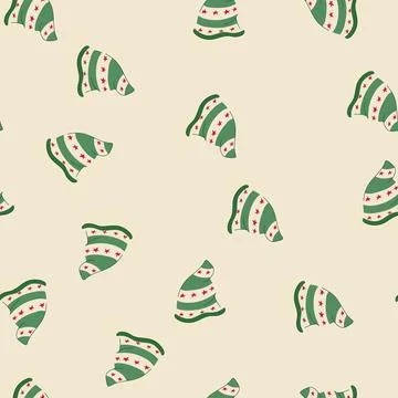 Seamless pattern winter elf santa hat cartoon vector Illustrazione stock