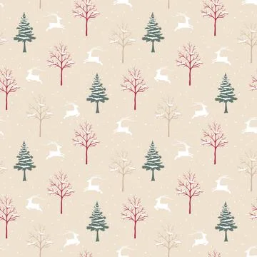 Seamless pattern on winter holiday theme for Christmas or new year decorative Stock Illustration