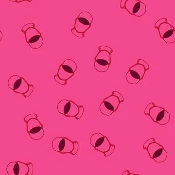 Seamless pattern winter ski mask cartoon vector 스톡 일러스트