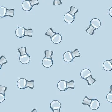 Seamless pattern winter snow ball cartoon vector Stock Illustration