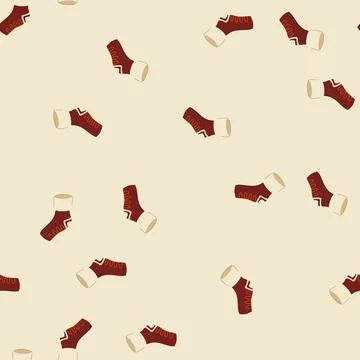 Seamless pattern winter socks heated cartoon vector 스톡 일러스트