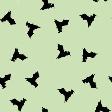 Seamless pattern witch bat halloween cartoon vector イラスト素材