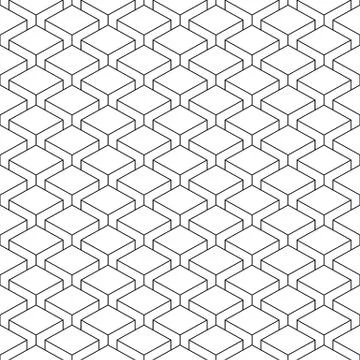 Seamless pattern witheffect cubes in perspective Stock Illustration