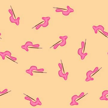 Seamless pattern wizardry magic stick cartoon vector Stock Illustration