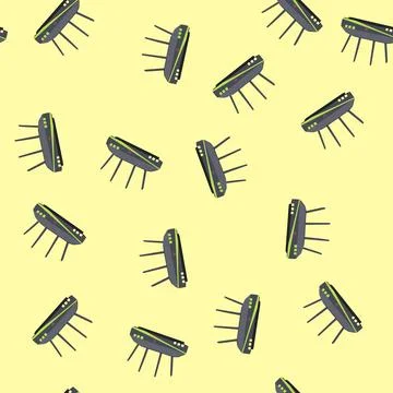 Seamless pattern wlan dsl modem cartoon vector Stock Illustration