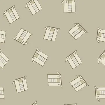 Seamless pattern wood book reading stand cartoon vector 스톡 일러스트