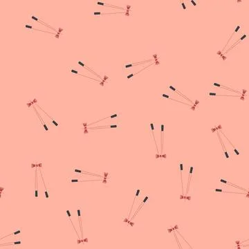 Seamless pattern wood chopstick rest cartoon vector Stock Illustration