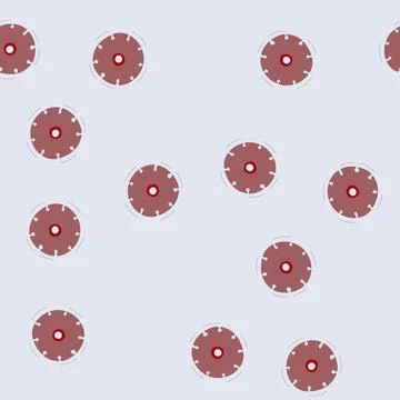 Seamless pattern wood circular saw blade cartoon vector Stock Illustration