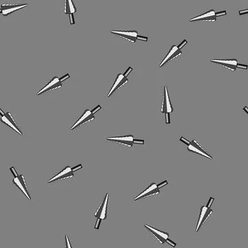Seamless pattern wood drill bit cartoon vector Stock Illustration