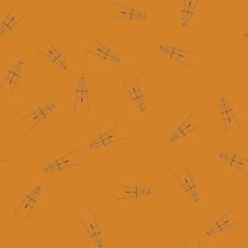 Seamless pattern wood easel cartoon vector Stock Illustration
