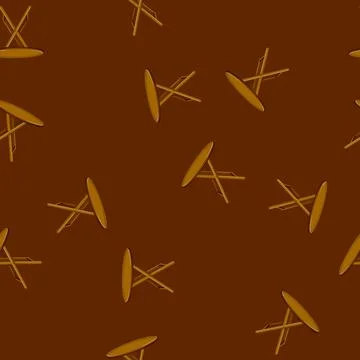Seamless pattern wood folding table cartoon vector Stock Illustration
