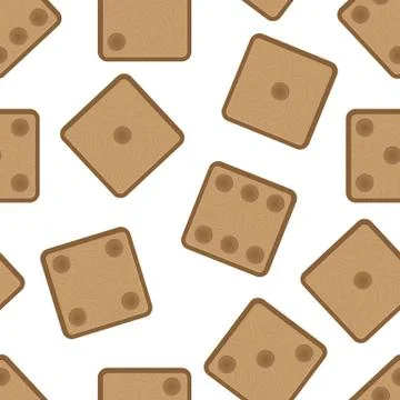 Seamless pattern with wood imitation texture cubes Illustrazione stock