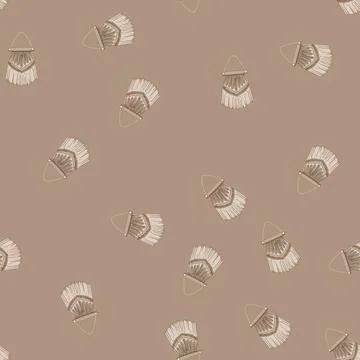 Seamless pattern wood macrame wall hanging cartoon vector Stockillustratie