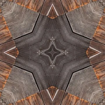 Seamless pattern of wood texture. Natural wood texture. Brown wooden mosaic Illustrazione stock
