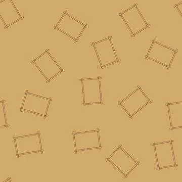 Seamless pattern wooden bamboo frame cartoon vector イラスト素材