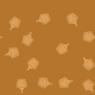 Seamless pattern wooden chopping board cartoon vector Stock Illustration