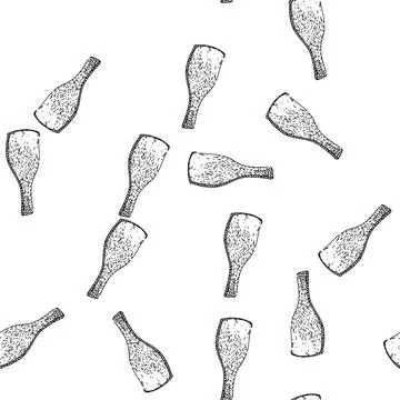 Seamless pattern Wooden kitchen spatula hand drawing cooking utensil Illustrazione stock