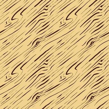 Seamless pattern of wooden lines on a beige background Stock Illustration