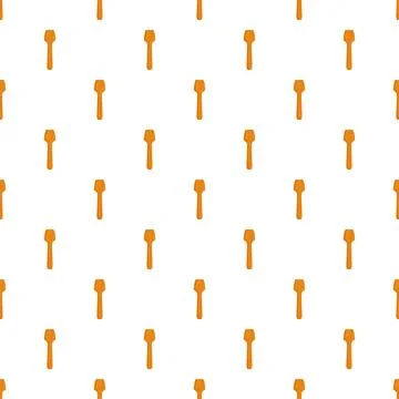 Seamless pattern with wooden spoon kitchen utensils Stock Illustration