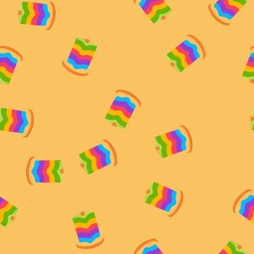 Seamless pattern wooden stacking toy cartoon vector Stock Illustration