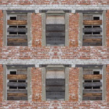 Seamless pattern of wooden window shutters Stock Photos