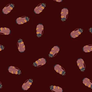 Seamless pattern woods golf bag cartoon vector Stock Illustration