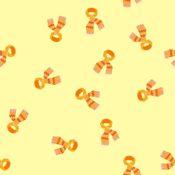 Seamless pattern wool scarf kid cartoon vector Stockillustratie