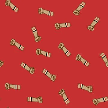 Seamless pattern wool winter scarf man cartoon vector Illustrazione stock