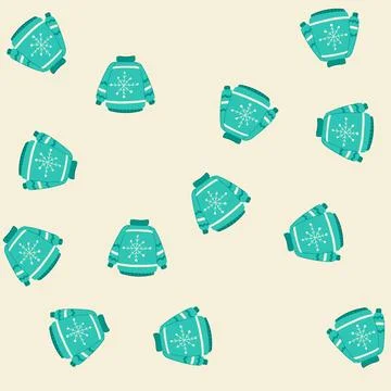 Seamless pattern wool winter sweater cozy cartoon vector Illustrazione stock