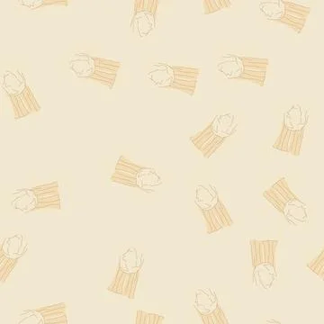 Seamless pattern wool woman scarf cartoon vector Stock Illustration