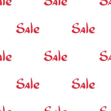 Seamless pattern with words of special offer sale Stock Illustration