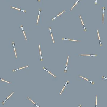 Seamless pattern work artist paint brush cartoon vector Stock Illustration