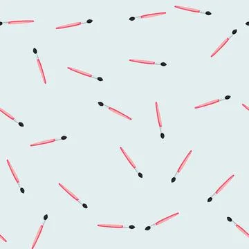 Seamless pattern work artist paint brush cartoon vector イラスト素材