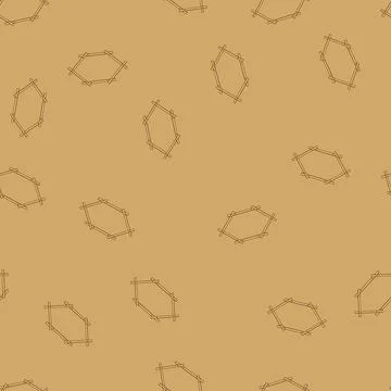 Seamless pattern work bamboo frame cartoon vector Stock Illustration